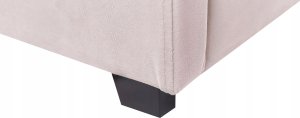 Beliani Łóżko z pojemnikiem welurowe 140 x 200 cm różowe VINCENNES 10