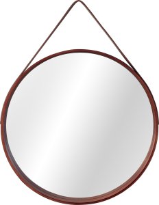 Tutumi Lustro na pasku okrągłe drewniane   50 cm NBKL-19028 1