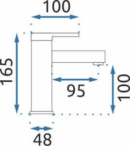 Bateria umywalkowa Rea Bateria Umywalkowa REA PIXEL Chrom Niska 6