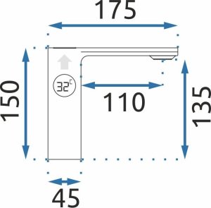Bateria umywalkowa Rea Bateria Umywalkowa REA MILS LCD Chrom Niska 6