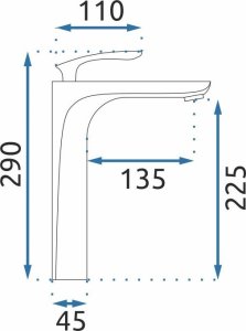 Bateria umywalkowa Rea Bateria Umywalkowa REA ORBIT Chrom Wysoka 5