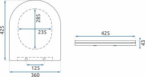 Deska sedesowa Rea DESKA SEDESOWA UF DUROPLAST FLAT WHITE 7