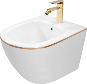 Bidet Rea Bidet podwieszany Rea Carlo Mini White Gold Edge 1