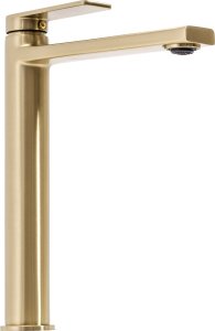 Bateria umywalkowa Rea Bateria Umywalkowa REA VERSO Brush Gold Złota Szczotkowana Wysoka 3
