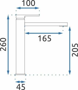 Bateria umywalkowa Rea Bateria Umywalkowa REA VERSO Brush Gold Złota Szczotkowana Wysoka 5