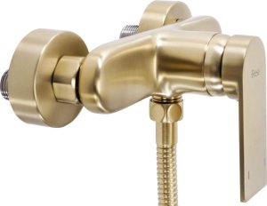 Bateria prysznicowa Rea Bateria prysznicowa ze słuchawką REA Verso Brush Gold złota Szczotkowana 3