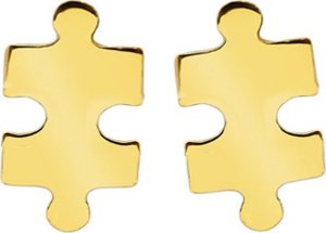 Lovrin Złote kolczyki 585 puzzle na sztyft 0,9 g 1