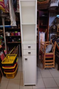 Selsey Szafka pod umywalkę Temirni 80 cm czarna lamele 1