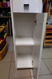 Selsey Szafka pod umywalkę Temirni 80 cm czarna lamele 3