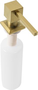 Rea Dozownik zlewozmywakowy do płynu Rea kwadrat złoty szczotkowany 5