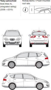 Cruz Bagażnik dachowy CRUZ AIRO FUSE Seat Altea XL 7