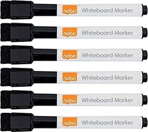 Nobo Marker sucho�cieralny mini czarny 6szt 1