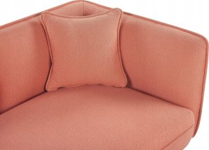 Beliani Szezlong boucle prawostronny różowy CHEVANNES 7