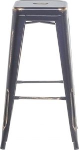 Beliani Zestaw 2 stołków barowych metalowych 76 cm czarno-złoty CABRILLO 5