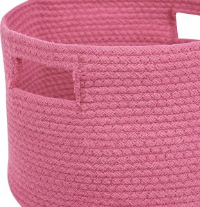 Beliani Zestaw 2 koszy bawełnianych różowy CHINIOT 4