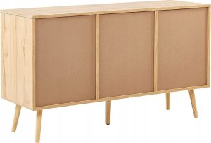 Beliani Szafka trzydrzwiowa fronty rattanowe jasne drewno PEROTE 10