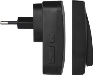 Emos Dzwonek bezprzewodowy Emos P5729B AC, bezbateryjny przycisk, czarny 2