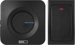 Emos Dzwonek bezprzewodowy Emos P5729B AC, bezbateryjny przycisk, czarny 4