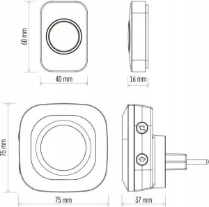 Emos Dzwonek bezprzewodowy Emos P5733W AC, biały 6