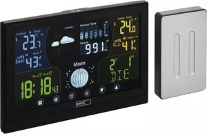 Antena Emos Bezprzewodowa stacja pogodowa Emos E6018 ekran dotykowy komunikacja radiowa do 100m czarna 3