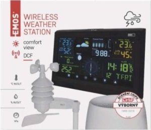 Antena Emos Bezprzewodowa stacja pogodowa E6016 Profi z czujnikami wiatru i deszczu ekran dotykowy do 100m czarna 15