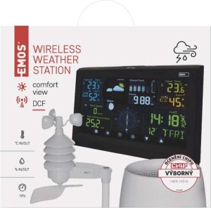 Antena Emos Bezprzewodowa stacja pogodowa E6016 Profi z czujnikami wiatru i deszczu ekran dotykowy do 100m czarna 17