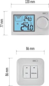 Emos Termostat bezprzewodowy Emos P5614 odbiornik 230V do systemu ogrzewania/chłodzenia biały 16