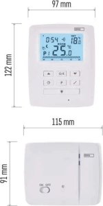 Emos Termostat bezprzewodowy OpenTherm Emos P5611OT odbiornik 230V do systemu ogrzewania/chłodzenia biały 10