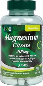 Holland & Barrett Holland & Barrett - Cytrynian Magnezu, Magnesium Citrate, 300mg, 90 tabletek 1