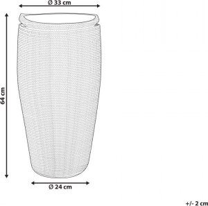 Beliani Kosz bawełniany biało-czarny ARRAH 5