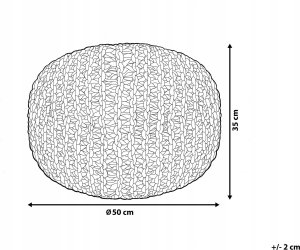 Beliani Puf 50 x 35 cm biało-różowy CONRAD 7