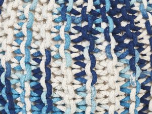 Beliani Puf 50 x 35 cm biało-niebieski CONRAD 5