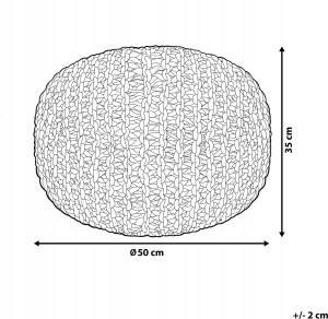Beliani Puf 50 x 35 cm biało-niebieski CONRAD 6