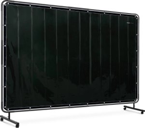 Stamos Germany Ekran kurtyna spawalnicza ochronna z ramą na kółkach 240 x 180 cm - czarna Ekran kurtyna spawalnicza ochronna z ramą na kółkach 240 x 180 cm - czarna 2