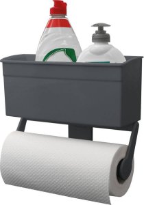 Eurotrail Półka z uchwytem na ręcznik papierowy EuroTrail Roll Holder With Box Charcoal Uniwersalny 1