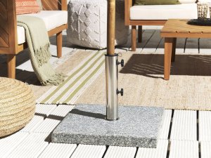 Beliani Podstawa pod parasol kwadratowa 45 x 45 cm szara CEGGIA 7
