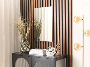 Beliani Lustro ścienne 60 Srebrny ANGERS 7