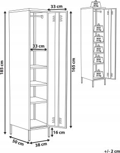 Beliani Szafa biurowa metalowa granatowa FROME 11