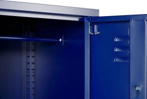 Beliani Szafa biurowa metalowa granatowa FROME 9