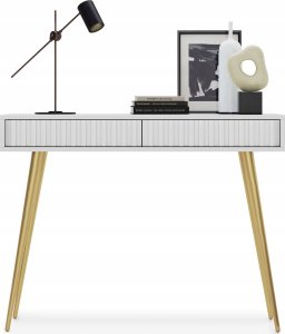 Selsey Toaletka Bello 104 cm biała ze złotymi nogami 3