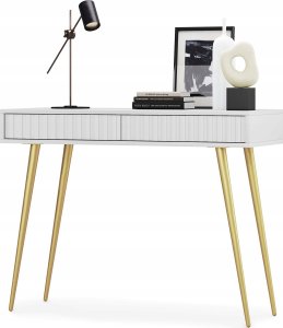 Selsey Toaletka Bello 104 cm biała ze złotymi nogami 6