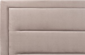 Beliani Łóżko z pojemnikiem welurowe 140 x 200 cm beżowoszare ROUEN 7