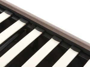 Beliani Łóżko z pojemnikiem welurowe 180 x 200 cm beżowoszare ROUEN 11