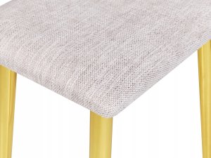 Beliani Toaletka 2 szuflady lustro LED ze stołkiem szaro-złota SURIN 9