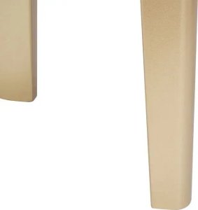 Beliani Toaletka 3 szuflady lustro LED ze stołkiem biało-złota ROSEY 10