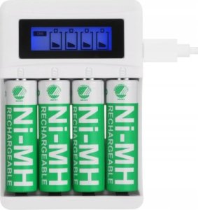 Ładowarka Deltaco USB Battery charger for 4xAA/AAA Ni-MH/N 1