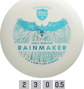 Discmania Discgolf DISCMANIA Putter Glow D-LINE FLEX 3 Rainmaker Eagle Mcmahon White 2/3/0/0,5 1