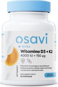 Osavi Osavi - Witamina D3 + K2, 4000IU + 150 g, 60 kapsułek miękkich 1