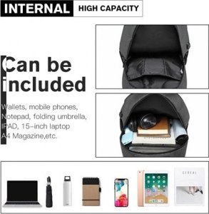 Plecak turystyczny Kono Plecak do Pracy Męski na Laptopa 15,6 Volcom 7