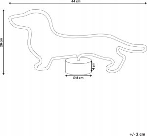 Beliani Neon LED pies niebieski FRANCIS 11